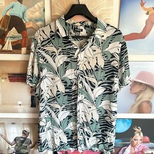 Express Rayon Camp Collar Shirt